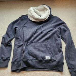 Abercrombie & Fitch navy fleece funnel neck sweatshirt